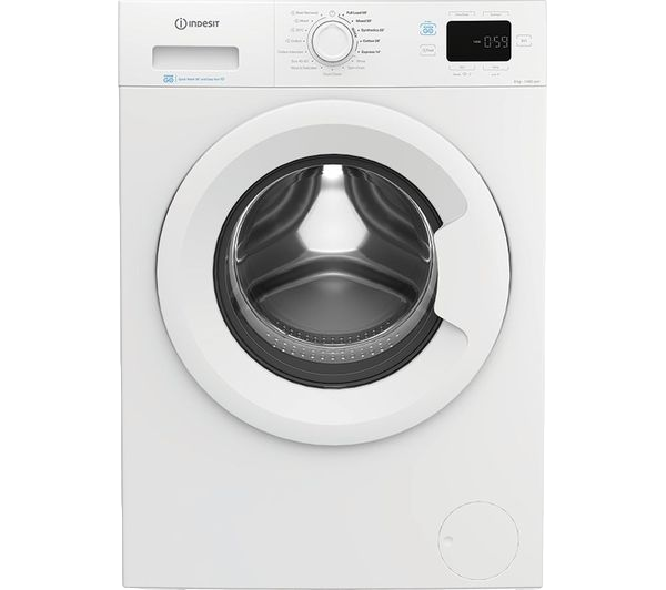 Push&Go 8kg 1400 Spin Washing Machine White