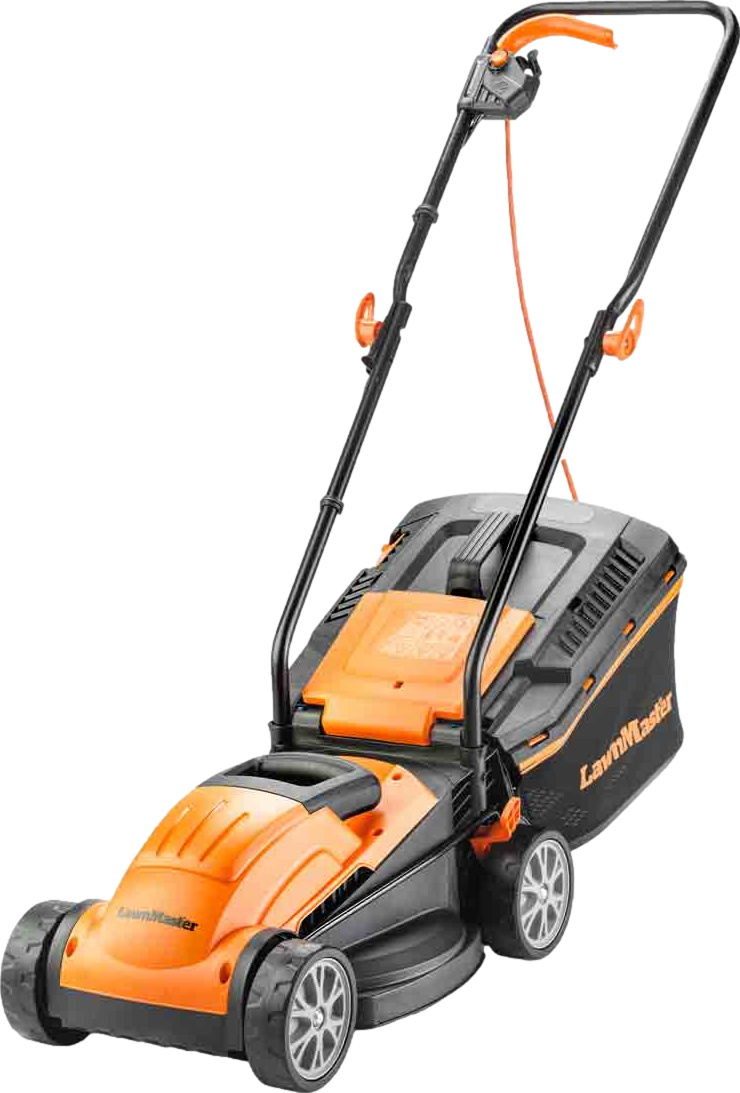 1200W 32cm Electric Lawnmower with Rear Roller Orange