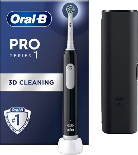 Pro 1 Cross Action Electric Toothbrush & Travel Case Black
