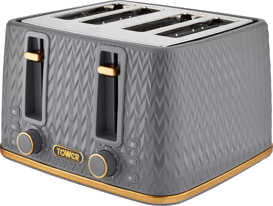 Empire 4 Slice Toaster Grey