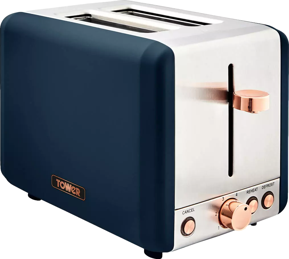 Cavaletto 2 Slice Stainless Steel Toaster Midnight Blue