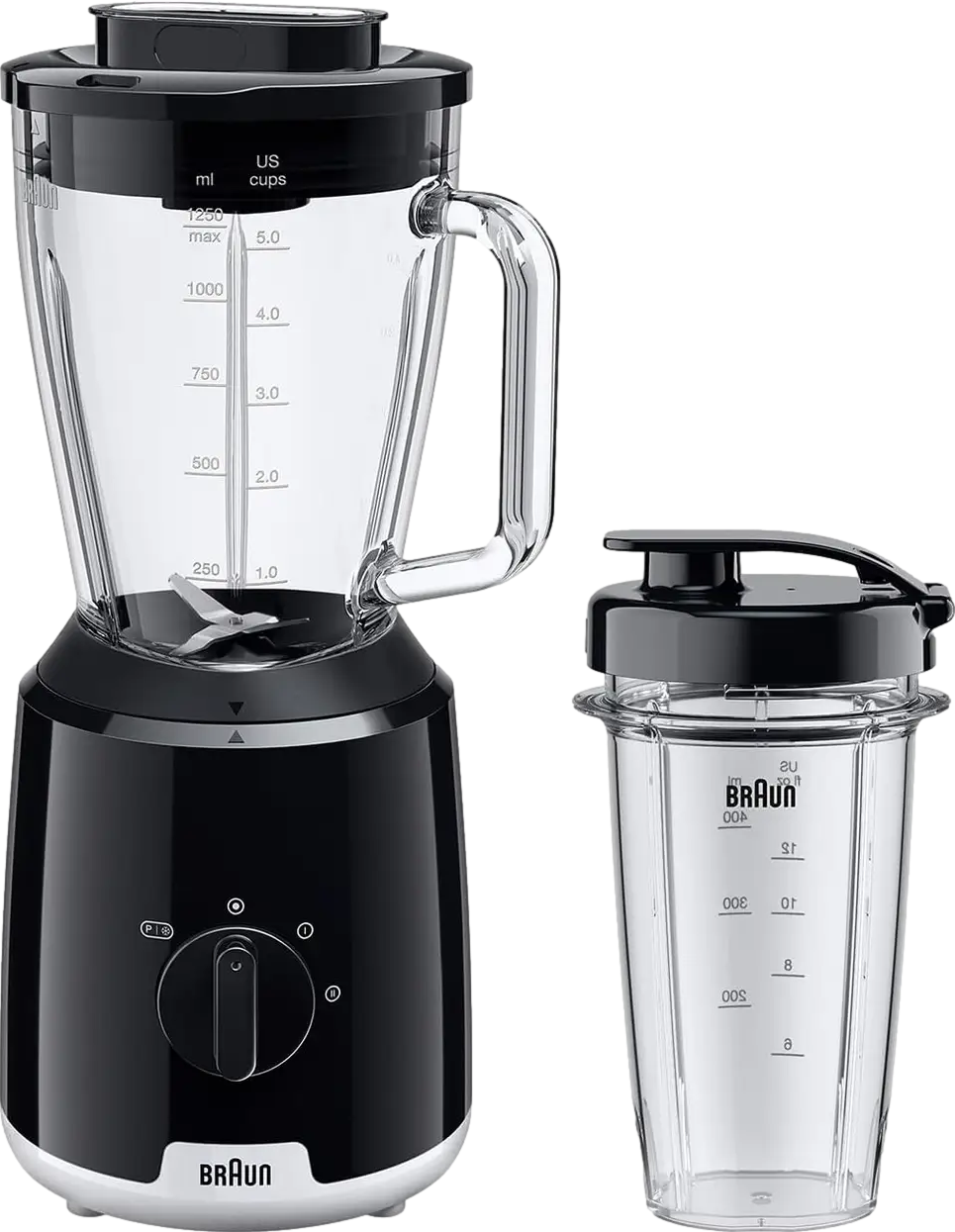 600W Jug Blender with 1.5L Glass Jug & Travel Bottle