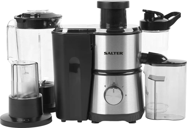 4-in-1 Juice and Blend 400W Blender Black & Stainless Steel