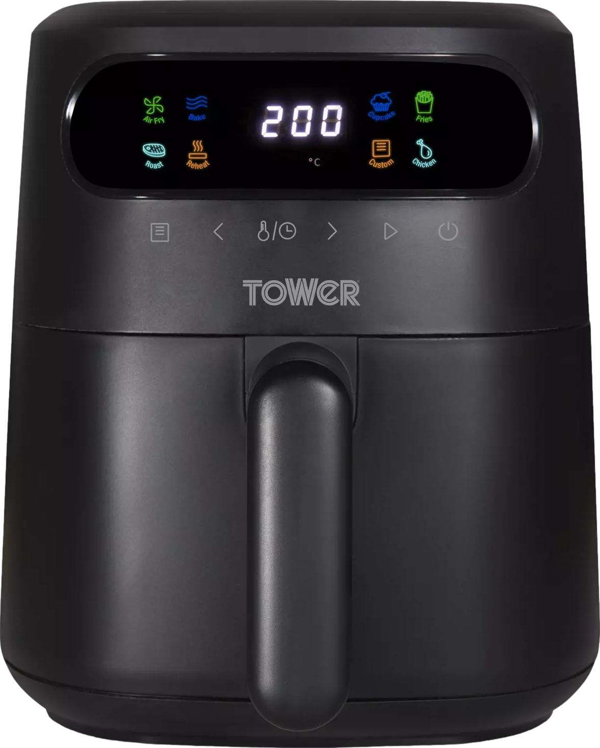 Vortx 3 Litre Colour Display Air Fryer Black