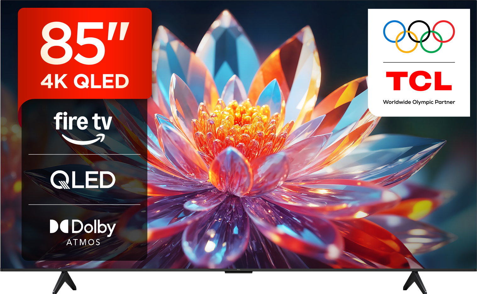 T6C 85" QLED 4K HDR Smart Fire TV with Freely