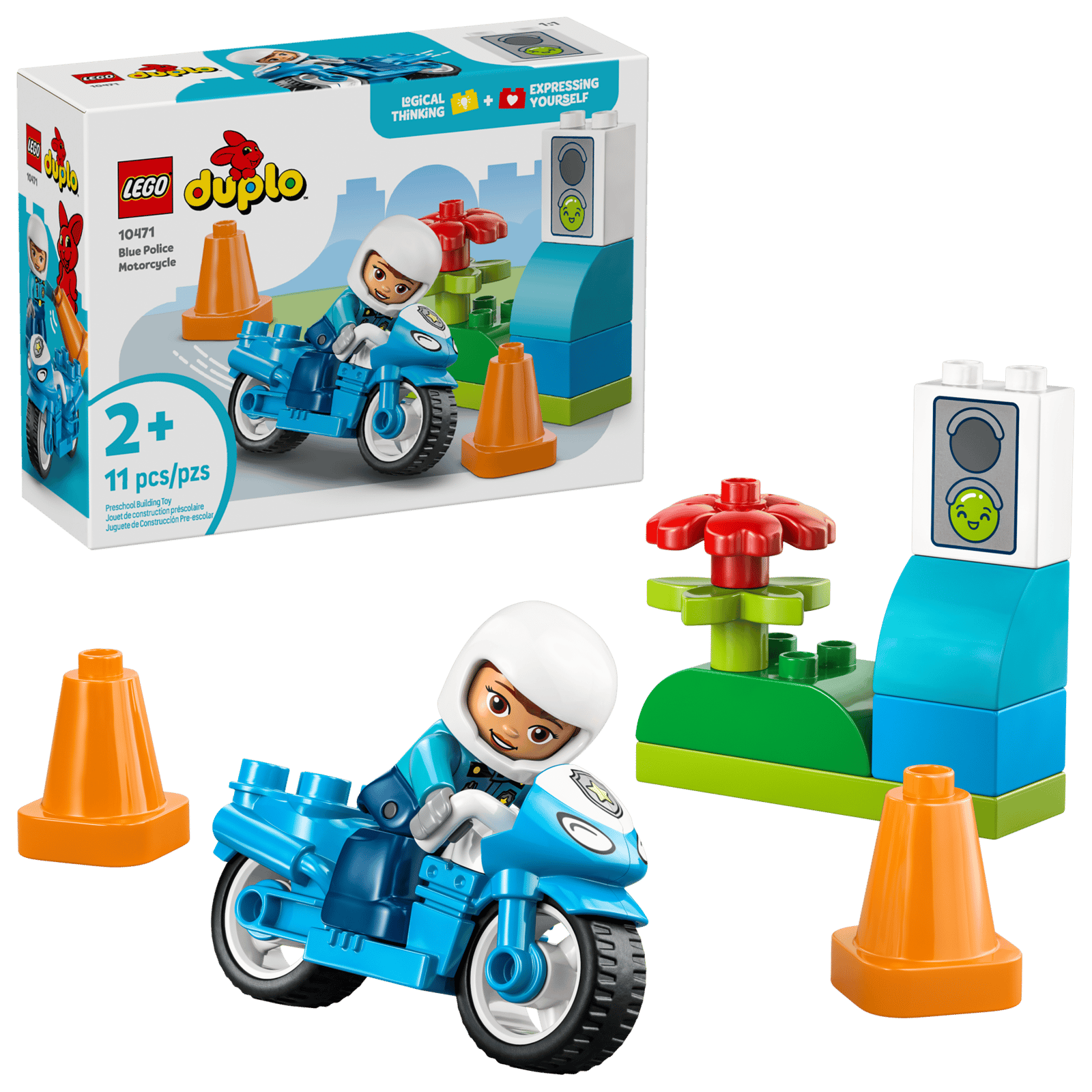 LEGO Duplo Blue Police Motorcycle thumbnail