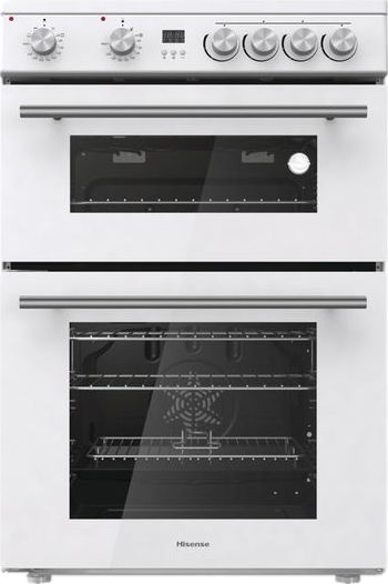 60cm Double Oven Electric Cooker White