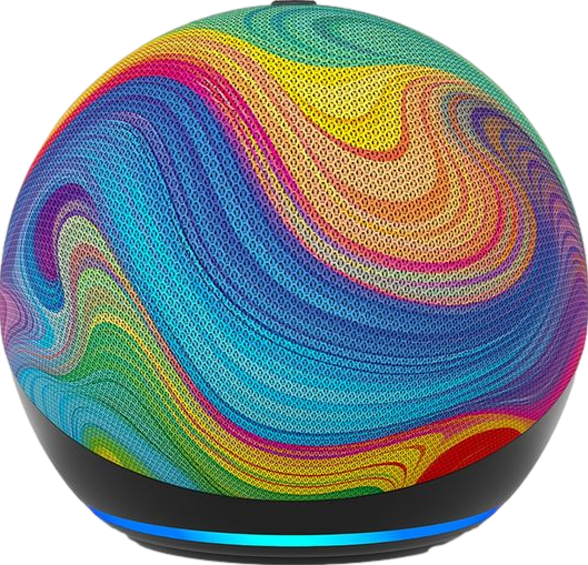 Echo Dot Kids (5th Gen) Smart Speaker with Alexa Rainbow Swirl
