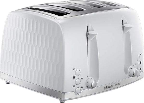 Honeycomb 4 Slice Toaster - White
