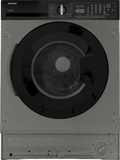 Integrated 9kg 1400 Spin Washing Machine Stainless steel