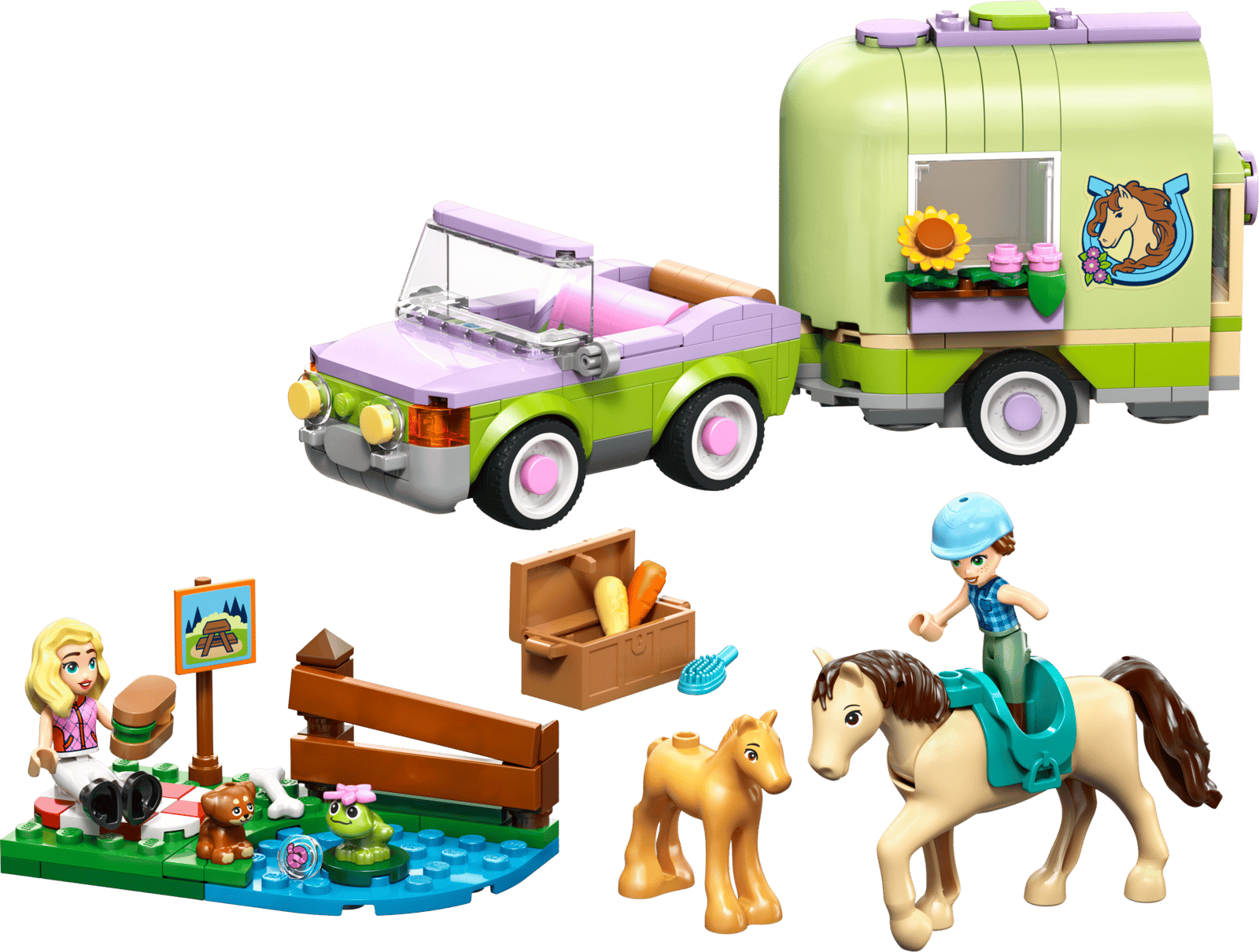 Friends Horse & Baby Foal Trailer