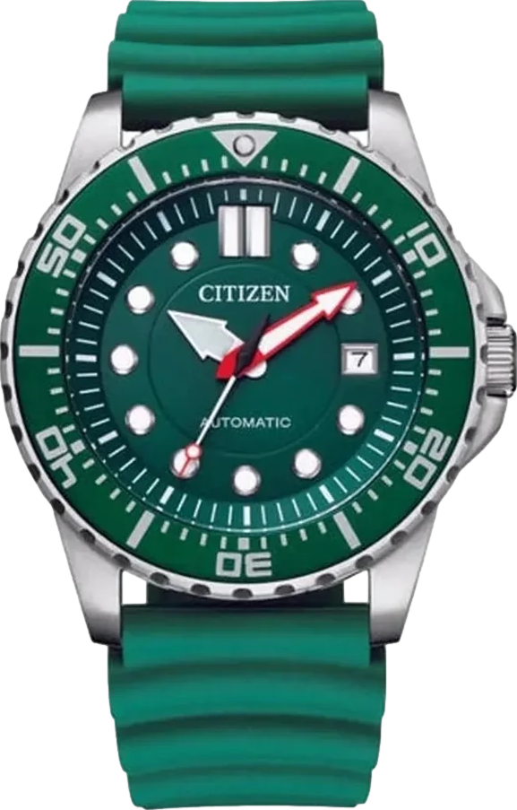 Mechanical Sports Green Dial Rubber Strap Automatic Men's Watch