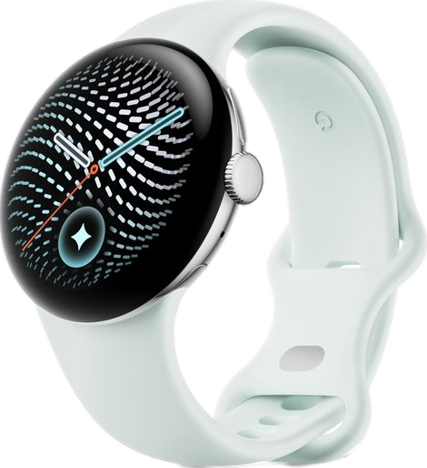 Pixel Watch 5 Wi-Fi Polished Silver Aluminium Case with Fog Active Band 41mm
