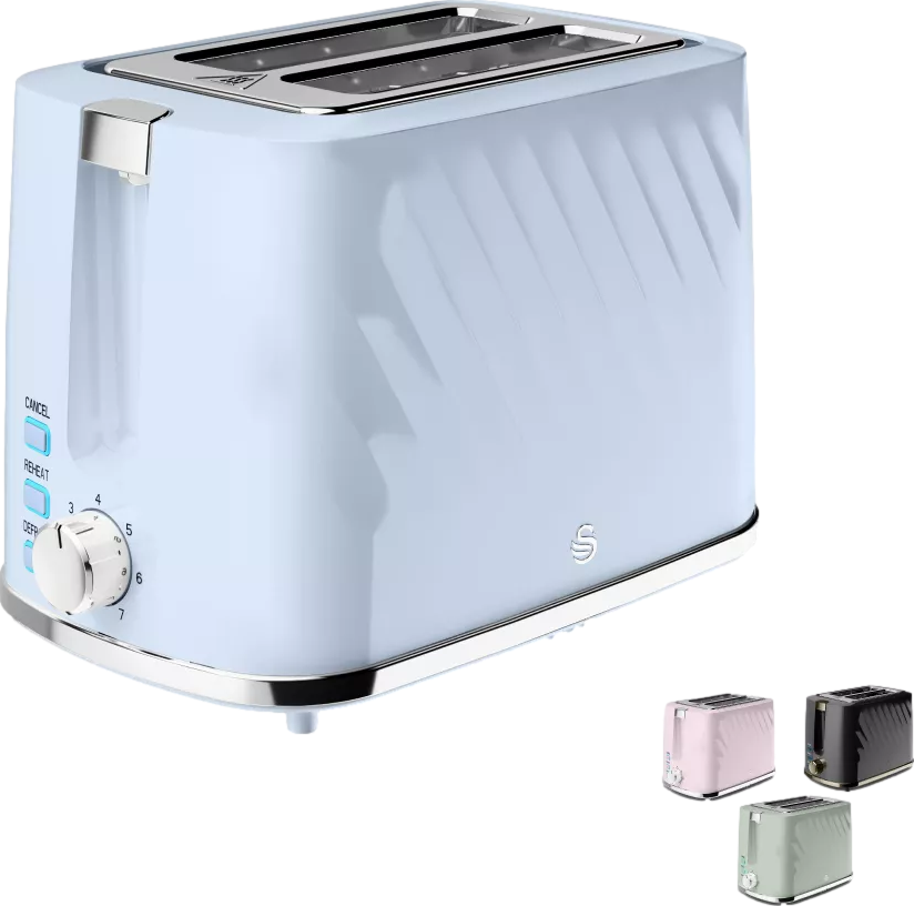 Windsor 2 Slice Textured Toaster Blue