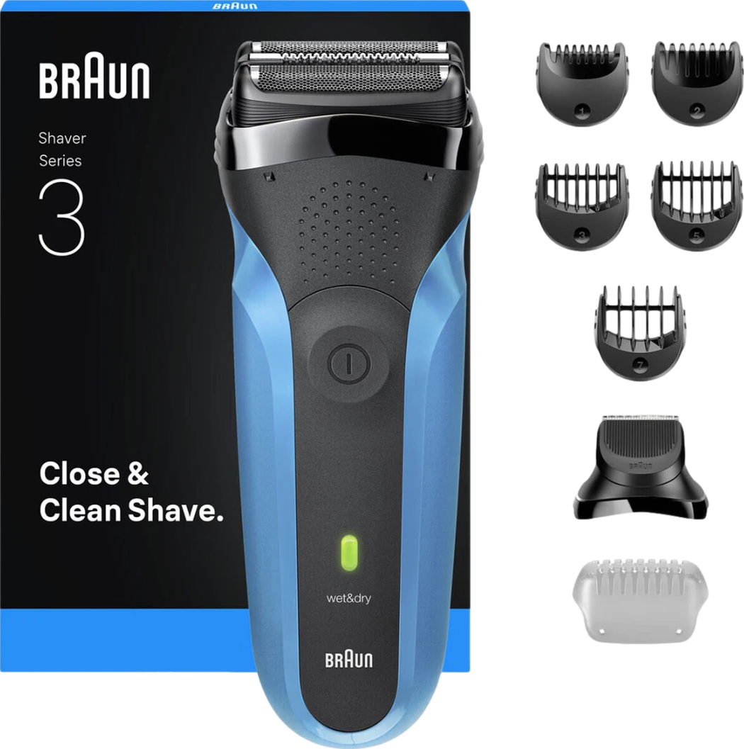 Wet & Dry Foil Electric Shaver with Beard Trimmer Combs