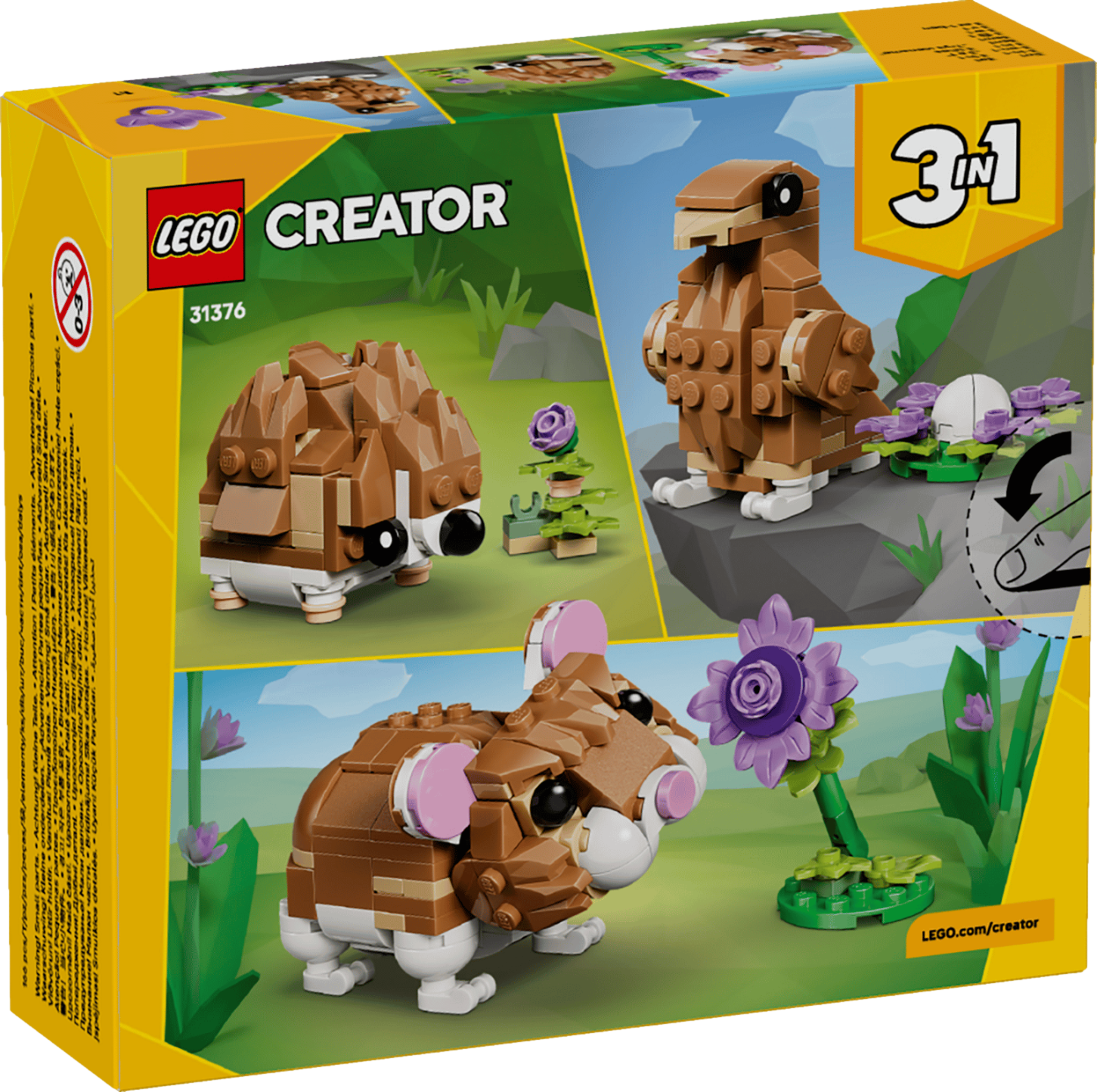 LEGO Creator 3-in-1 Cute Hamster with a Flower thumbnail