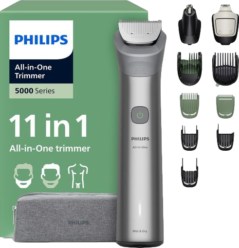 Series 5000 11-in-1 Wet & Dry Multi Grooming Trimmer Black & Silver