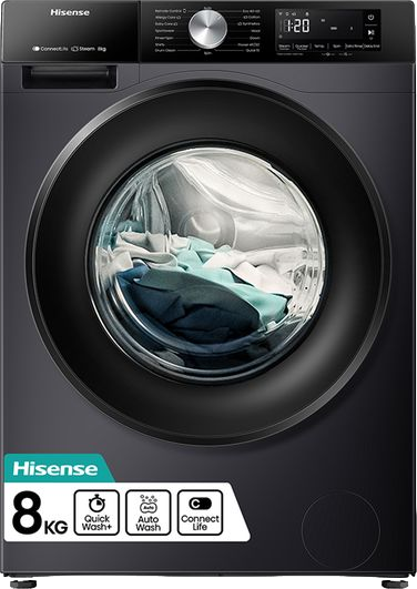 3S Series WiFi 8kg Washing Machine Black