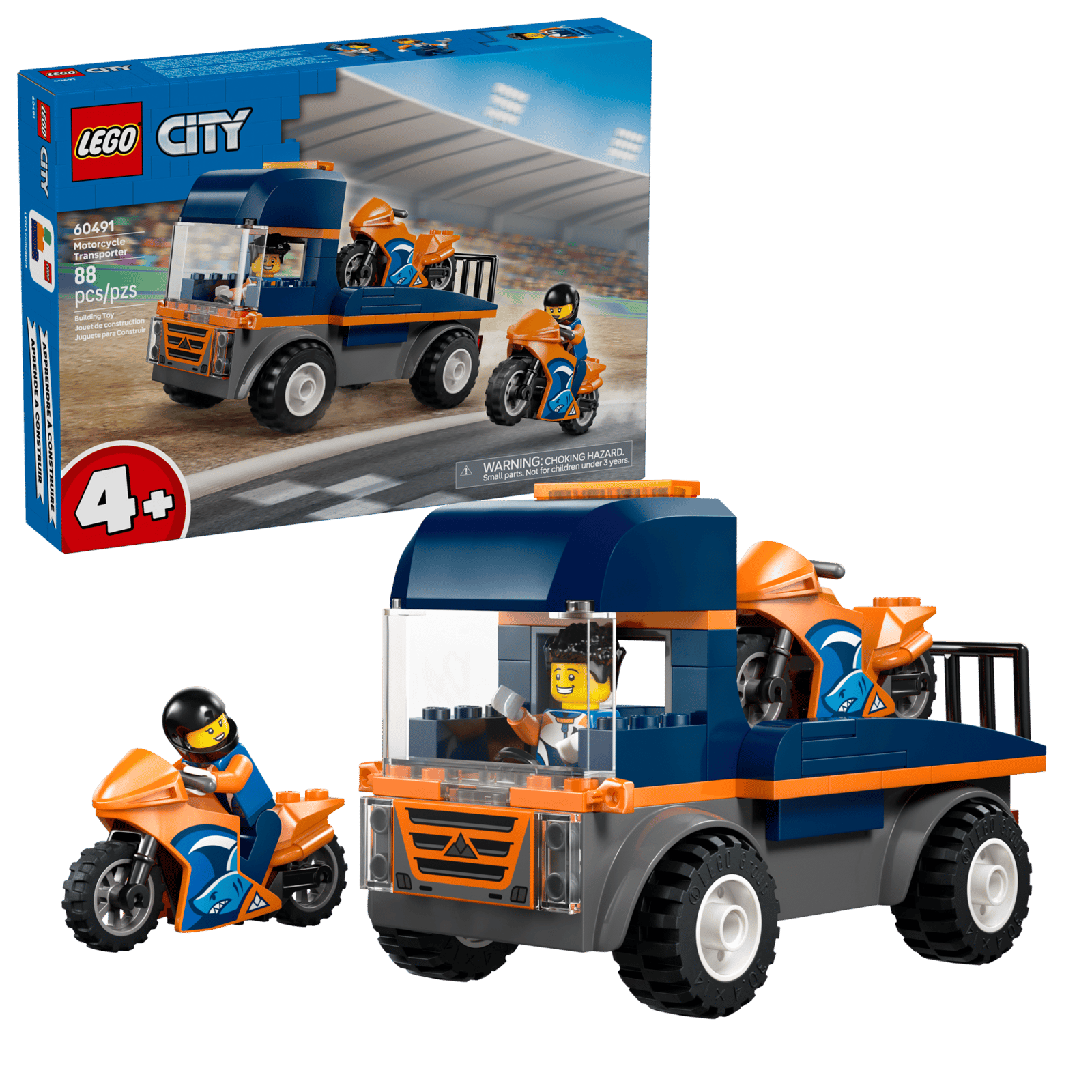 LEGO City Motorcycle Transporter Truck thumbnail