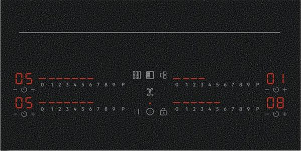 6000 FlexiBridge 60cm Electric Induction Hob SaphirMatt Black