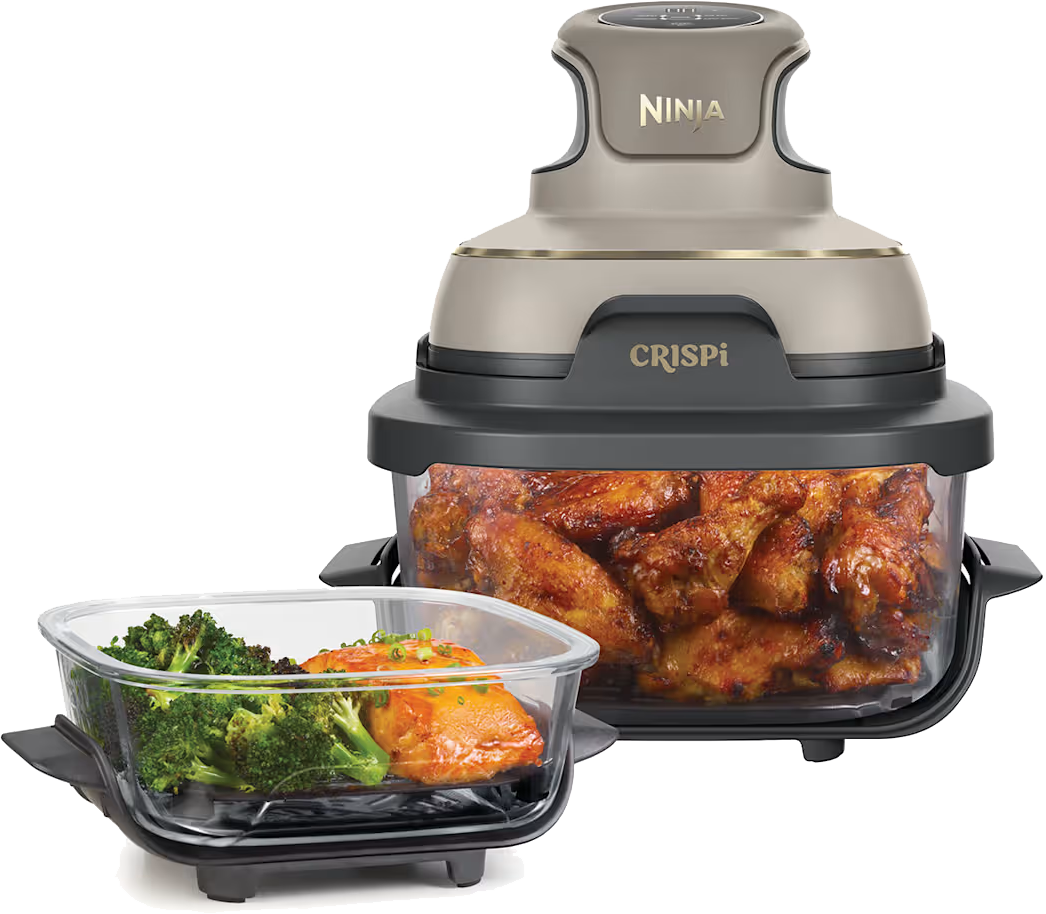 CRISPi 4-in-1 Portable Glass Air Fryer Stone & Gold