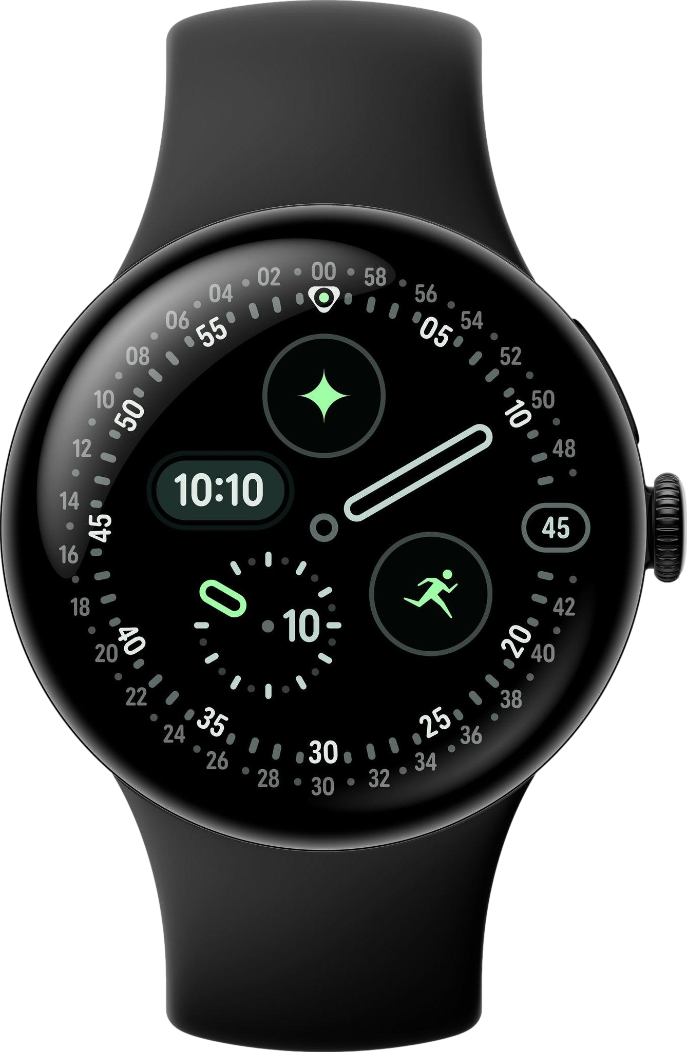 Pixel Watch 4 41mm Matte Black Obsidian Band