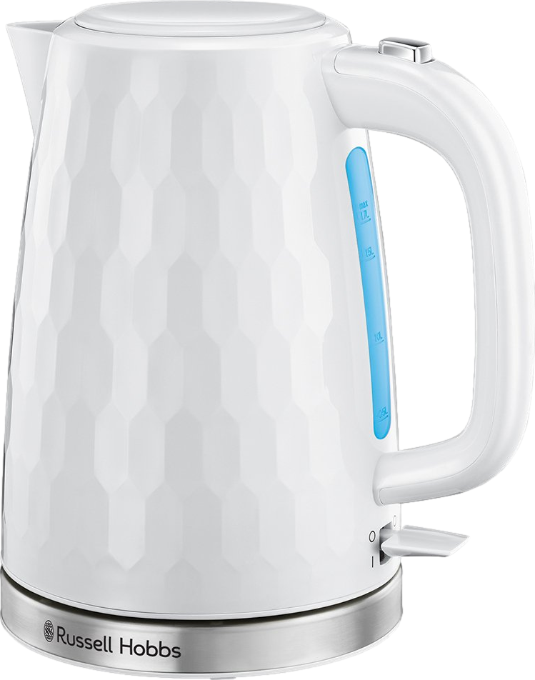 Plastic Kettle Honeycomb White