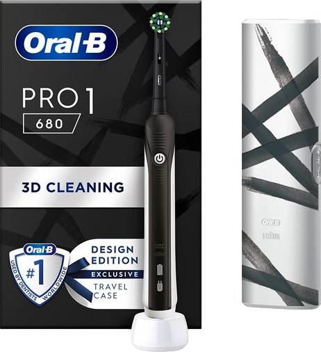 CrossAction PRO 1 680 Electric Toothbrush Design Edition Black