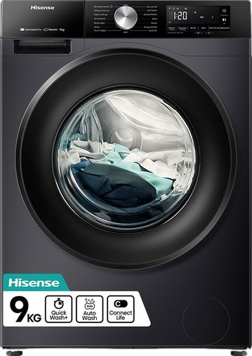 9KG 1400 Spin Washing Machine Black