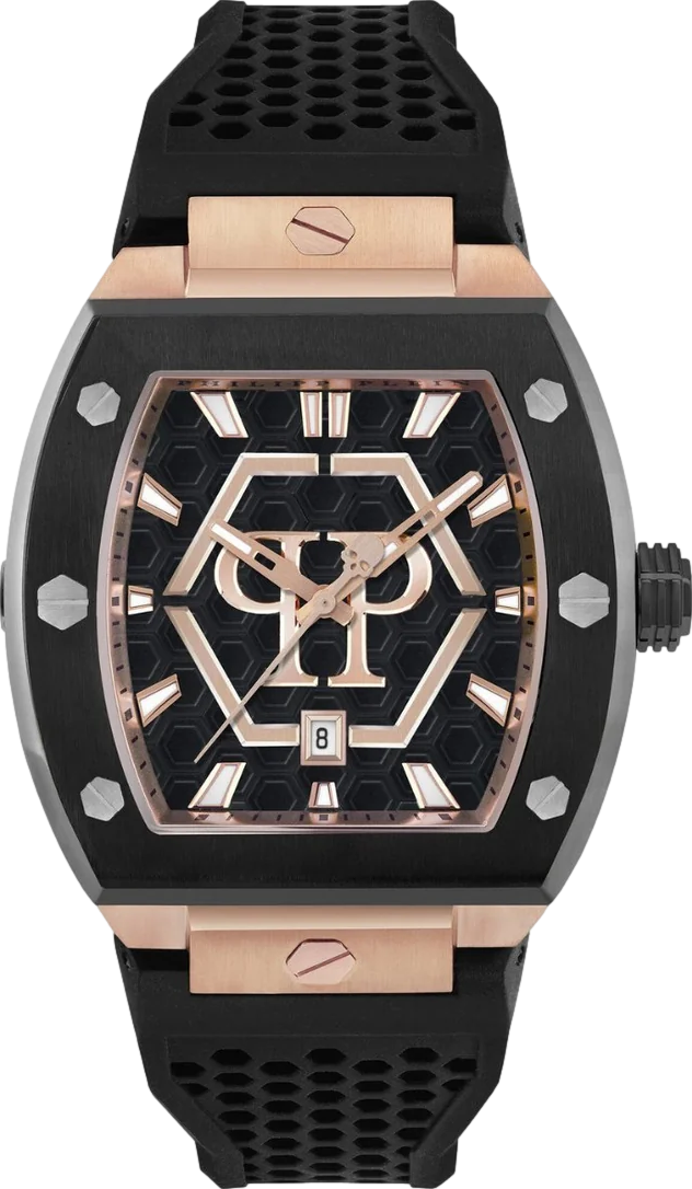 The Hexagon Phantom Men's Watch 44mm Black Dial Silicone