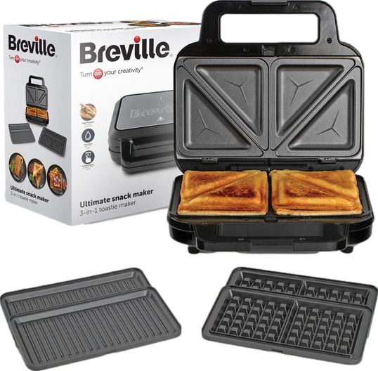 Breville 3-in-1 Snack Maker Black & Stainless Steel thumbnail