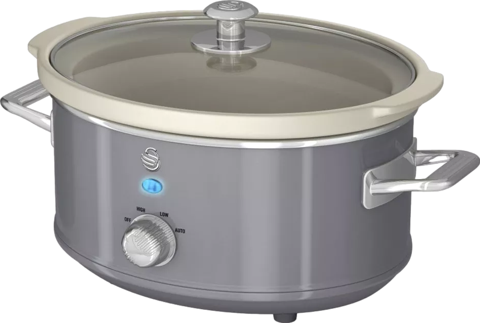 3.5L Retro Slow Cooker Grey
