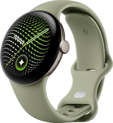 Pixel Watch 5 Wi-Fi Satin Pyrite Aluminium Case with Olive Active Band 41mm
