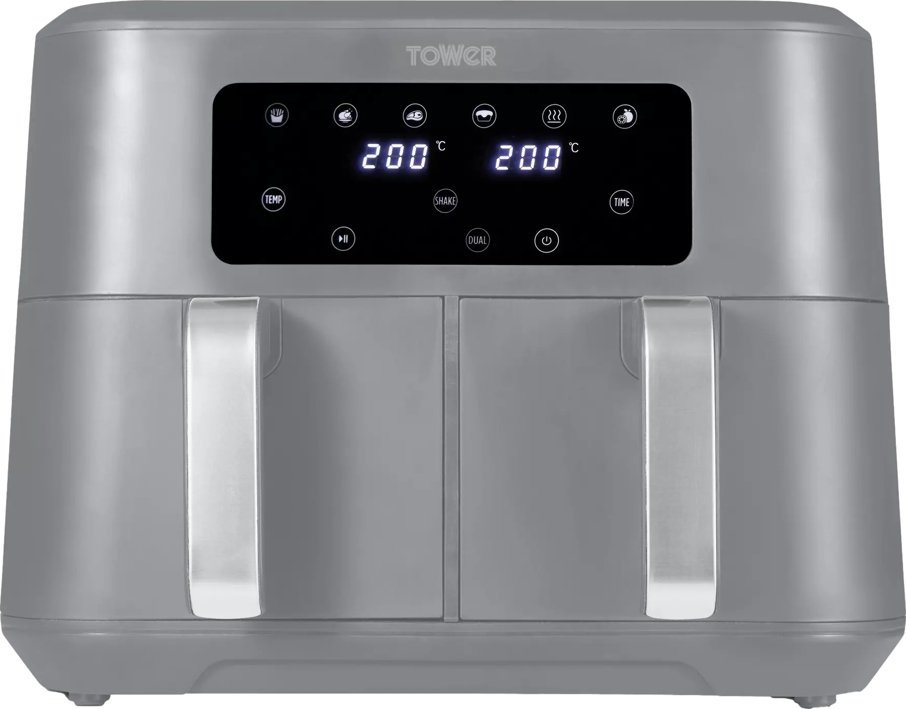 Vortx 8.5 Litre Dual Basket Air Fryer Grey