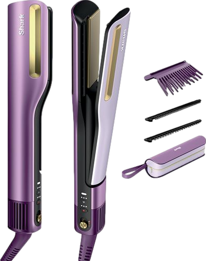 SilkiPro Hair Straightener & Dryer with Storage Case in Plum Satin