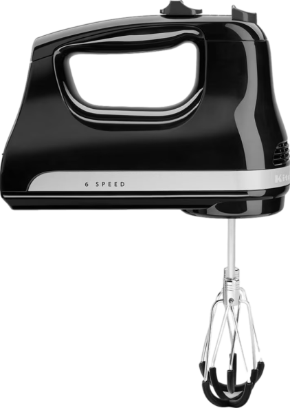 Hand Mixer 6 Speed with Flex Edge Beaters Onyx Black