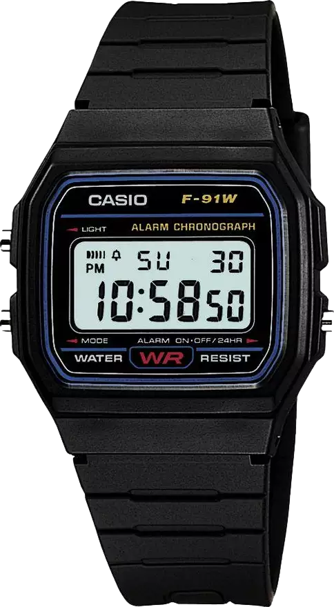 Digital Display Black Resin Strap Watch