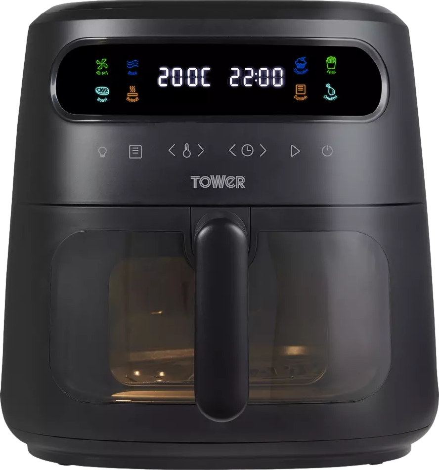 Vortx Vizion 7.5L Air Fryer with Colour Digital Display Black