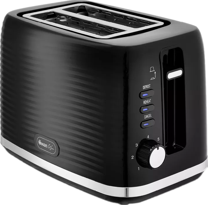 Wave 2 Slice Toaster Black