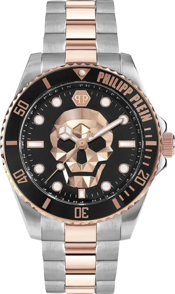 The $kull Diver Men's Watch 44mm Black Dial Stainless Steel