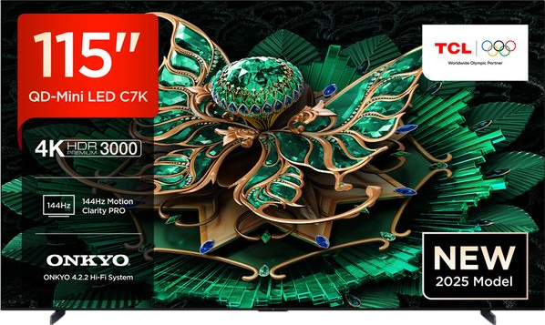 C7K 115" QD-Mini LED 4K HDR Smart Google TV