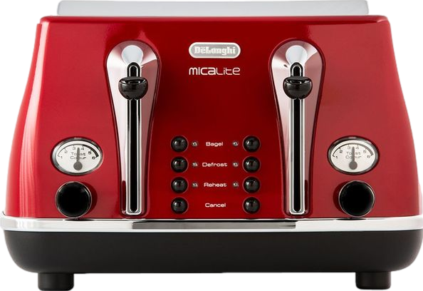 Micalite 4 Slice Toaster Red