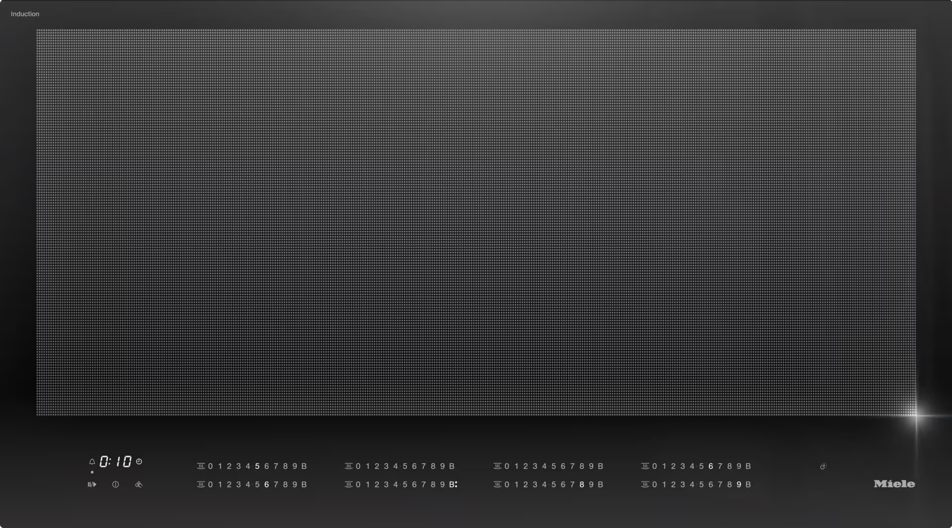 Induction hob with onset controls