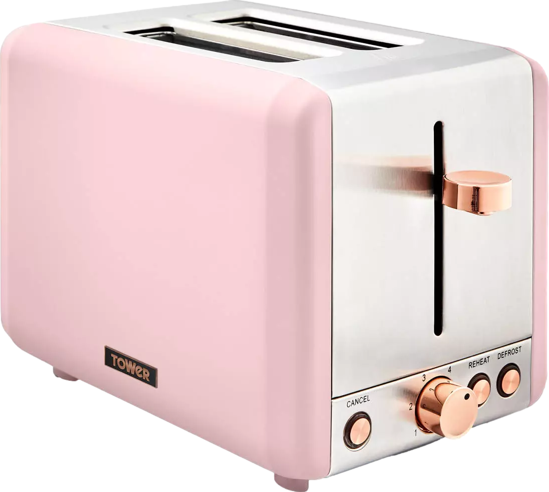 Cavaletto 2 Slice Stainless Steel Toaster Pink