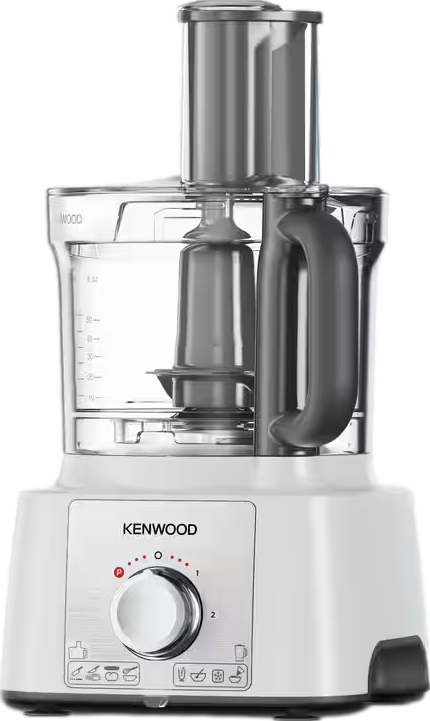 MultiPro Express 4-in-1 White Food Processor with Direct Serve