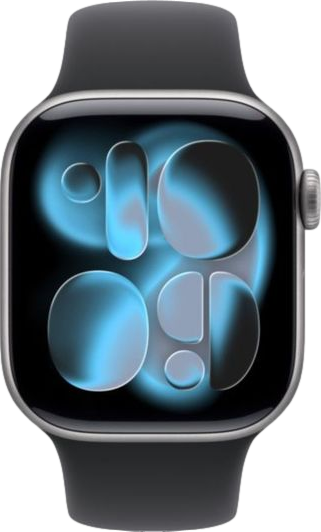 Apple Watch Series 11 GPS + Cellular 42mm Jet Black Sport Band M/L thumbnail
