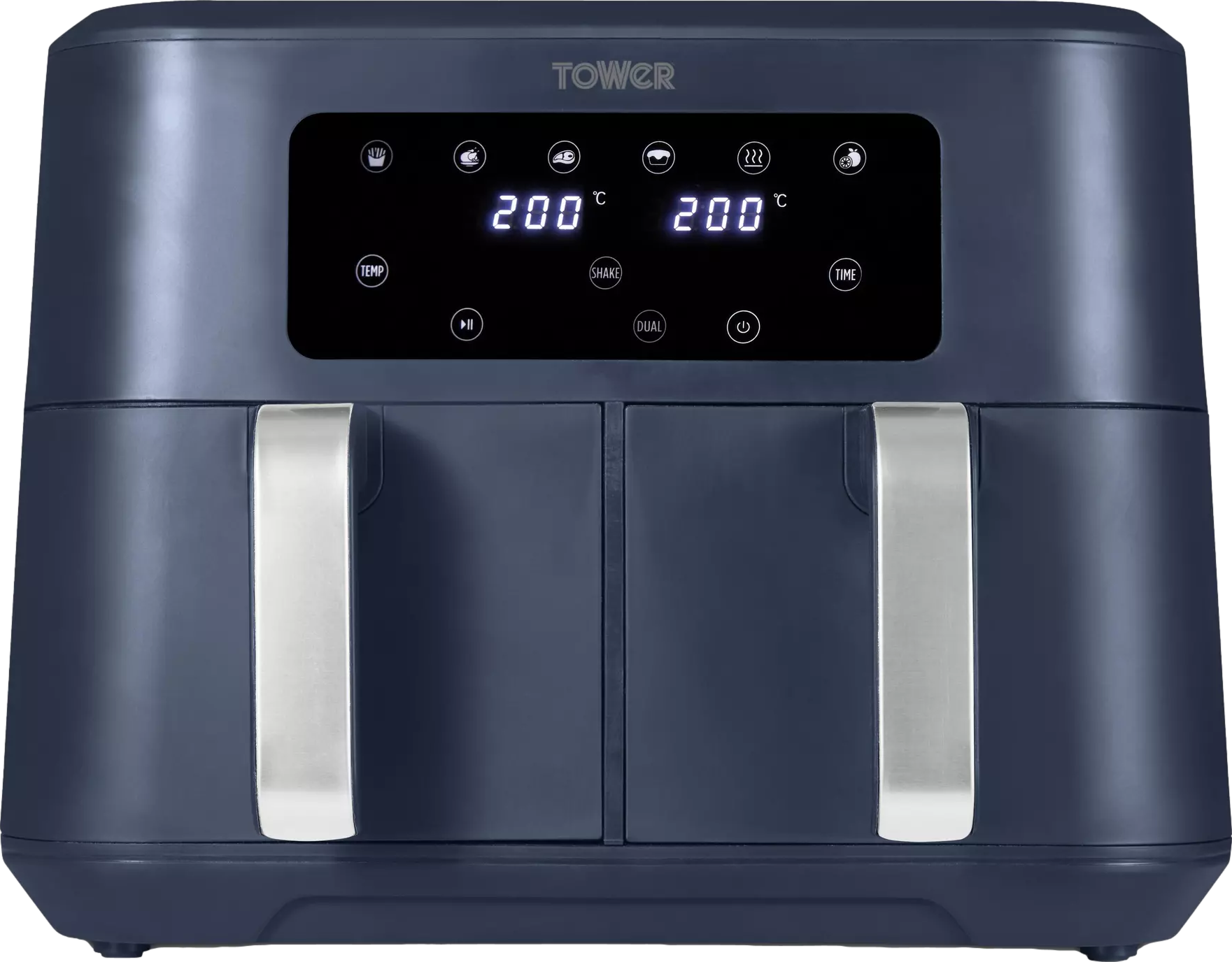 Vortx 8.5 Litre Dual Basket Air Fryer Midnight Blue