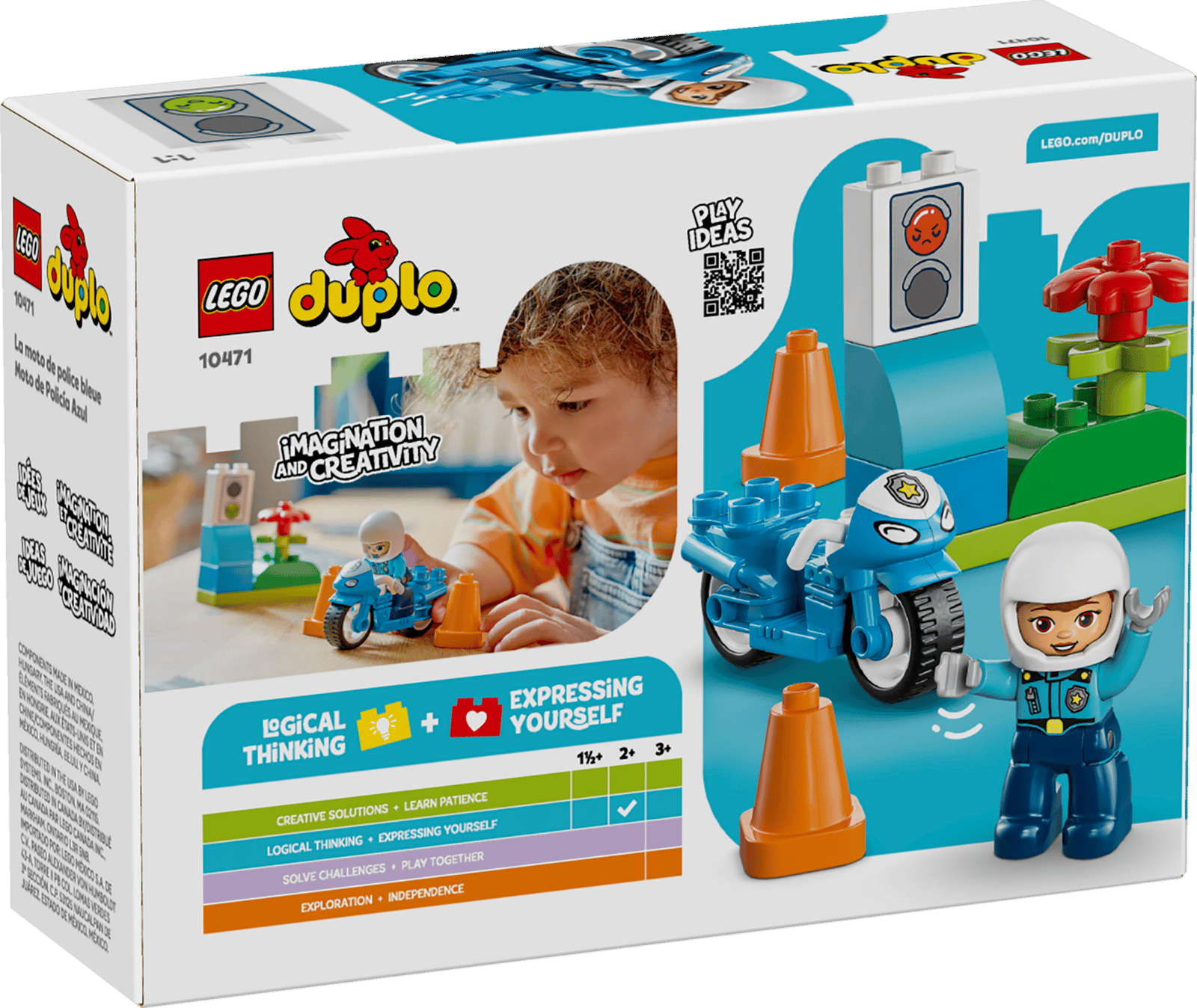 LEGO Duplo Blue Police Motorcycle thumbnail