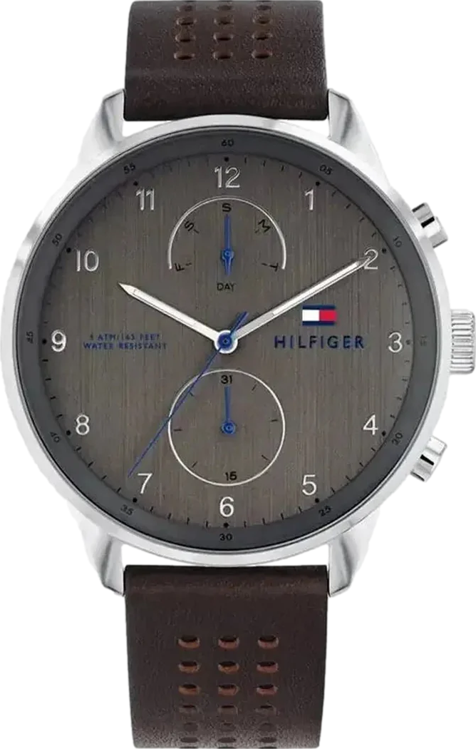 Chase Men's Watch 44mm Grey Dial Leather