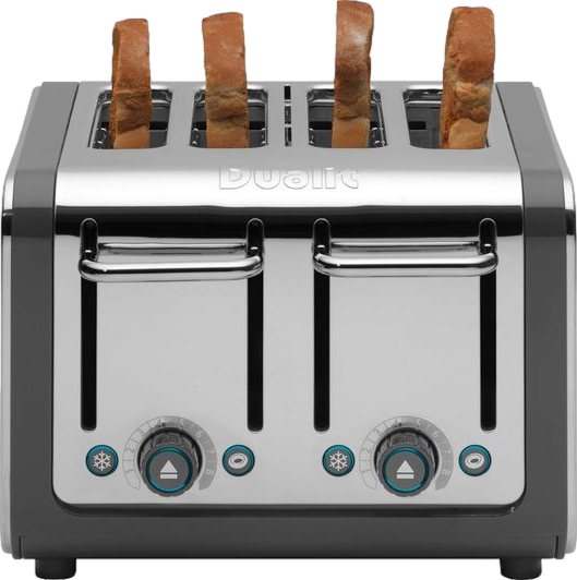 Architect 4 Slice Toaster Grey Brushed Stainless Steel